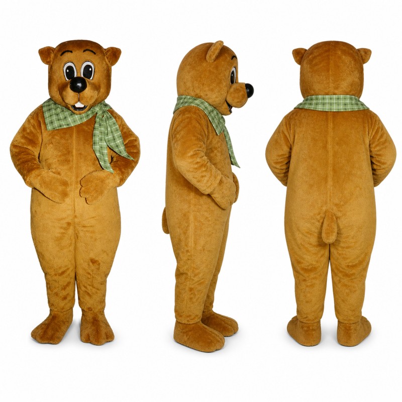 Brown Woodchuck Mascot Costume for Adults