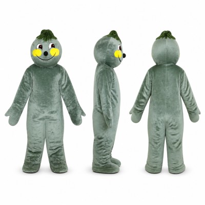 Alien Mascot Costume in Gray with Yellow Eyes Adult