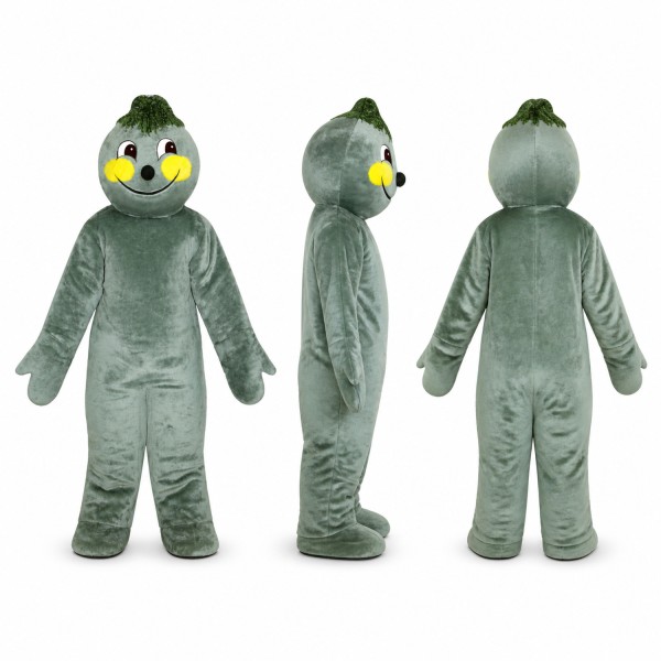 Alien Mascot Costume in Gray with Yellow Eyes Adult