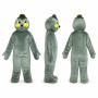 Alien Mascot Costume in Gray with Yellow Eyes Adult