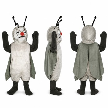 Mosquito Mascot Costume in Gray with Wings and Antennae Adult