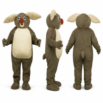 Ram Mascot Costume in Brown with Cream Belly Adult