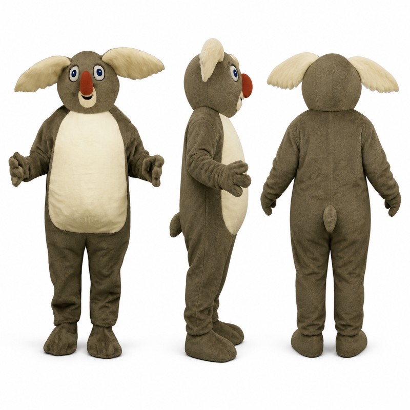 Ram Mascot Costume in Brown with Cream Belly Adult
