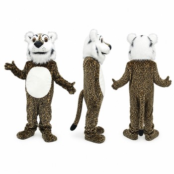 Lion Mascot Costume in Gray with White Belly Adult