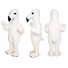 Flamingo Mascot Costume in White with Black Tipped Beak Adult