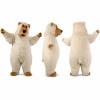 Polar Bear Mascot Costume in White with Golden Muzzle Adult