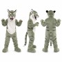 Adult Green Tiger Mascot Costume with Striped Tail