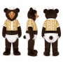 Baby Bear Mascot Costume in Brown with White Bonnet and Bib Adult