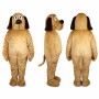 Basset Hound Mascot Costume in Tan with Dark Floppy Ears Adult