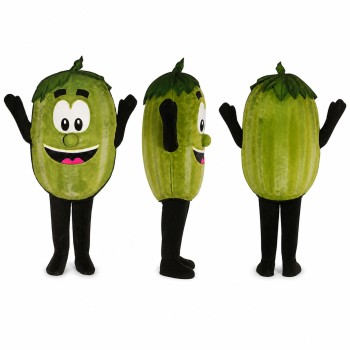 Watermelon Mascot Costume in Green with Dark Rind Adult