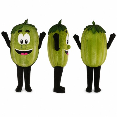 Watermelon Mascot Costume in Green with Dark Rind Adult