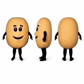 Potato Mascot Costume in Tan with Speckled Skin Adult