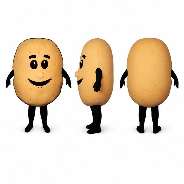 Potato Mascot Costume in Tan with Speckled Skin Adult