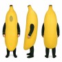 Banana Mascot Costume in Yellow with Green Arms Adult
