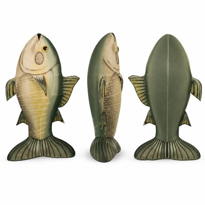Fish Mascot Costume in Gray with Large Fins Adult
