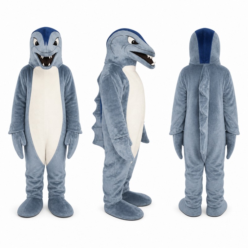 Shark Mascot Costume in Blue Gray with White Belly Adult