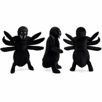 Spider Mascot Costume in Black with Eight Legs Adult