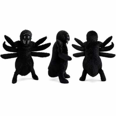 Spider Mascot Costume in Black with Eight Legs Adult