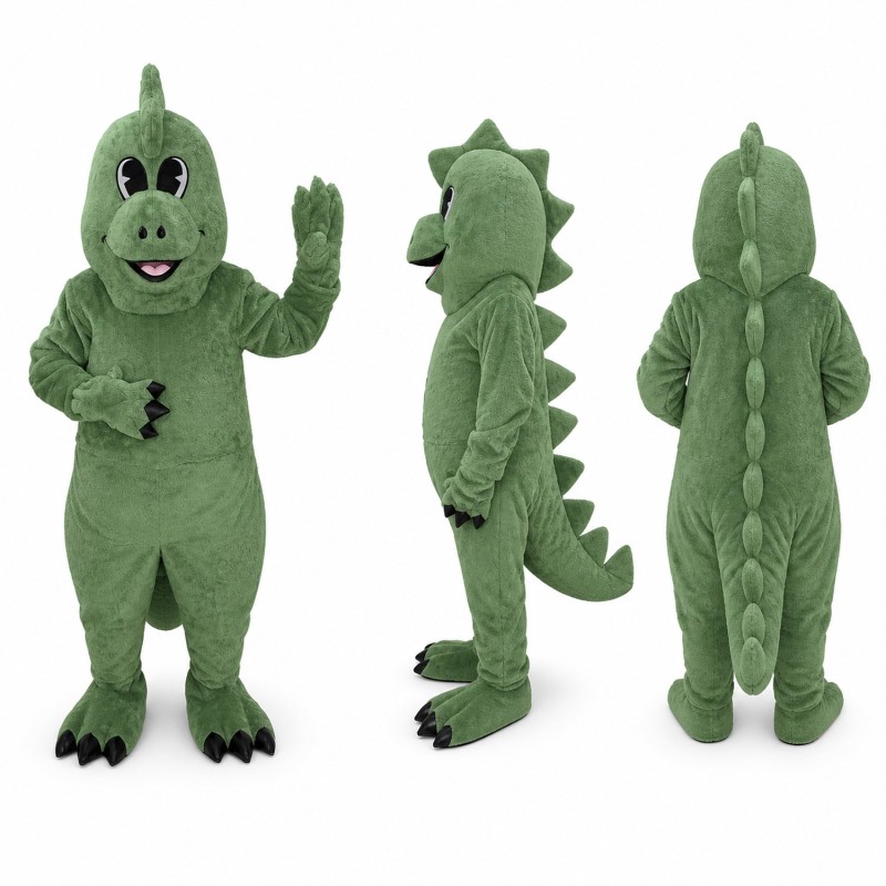 Dinosaur Mascot Costume in Green with Dark Claws Adult
