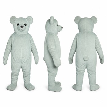 Teddy Bear Mascot Costume in Pale Mint Green Adult