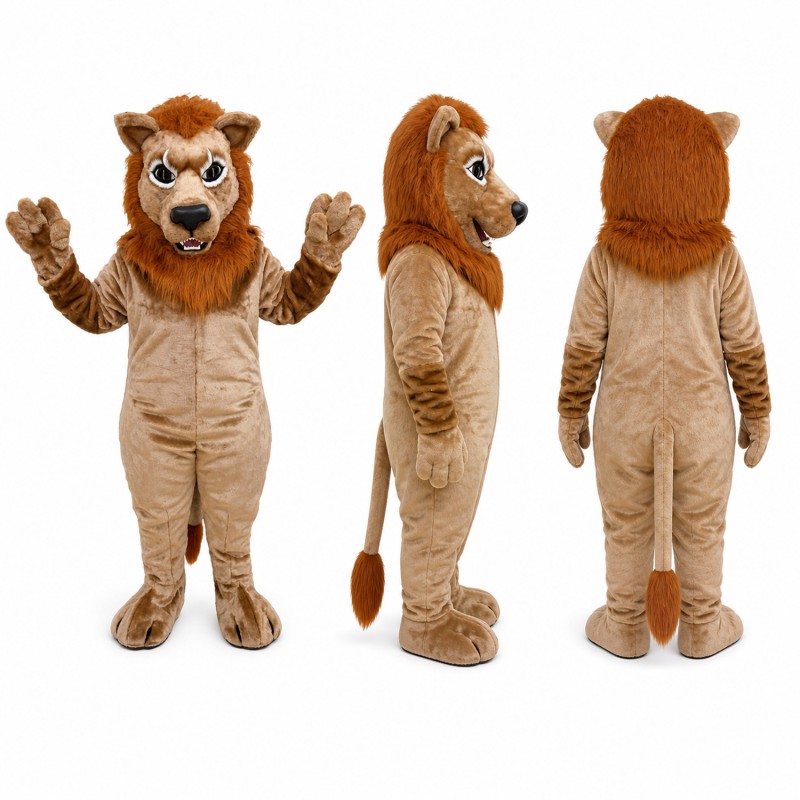 Lioness Mascot Costume in Tan with White Muzzle Adult