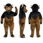 Bison Mascot Costume in Dark Brown with Tan Body Adult