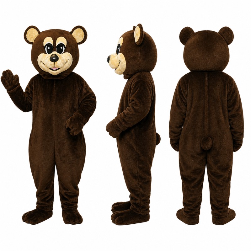 Adult Brown Bear Mascot Costume Animal Suit
