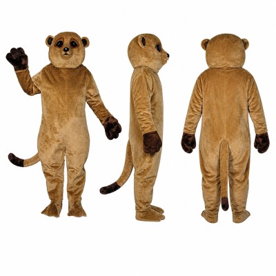 Lioness Mascot Costume in Tan with Dark Paw Pads Adult
