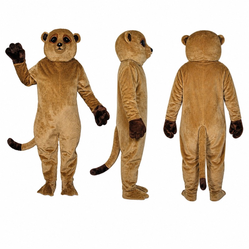 Lioness Mascot Costume in Tan with Dark Paw Pads Adult