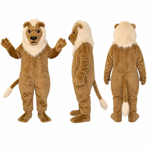 Lioness Mascot Costume in Tan with Cream Chest Adult