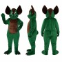 Bat Mascot Costume in Green and Brown with Large Ears Adult