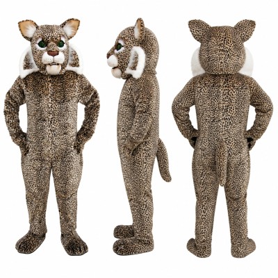 Lynx Mascot Costume in Gray with Tufted Ears Adult