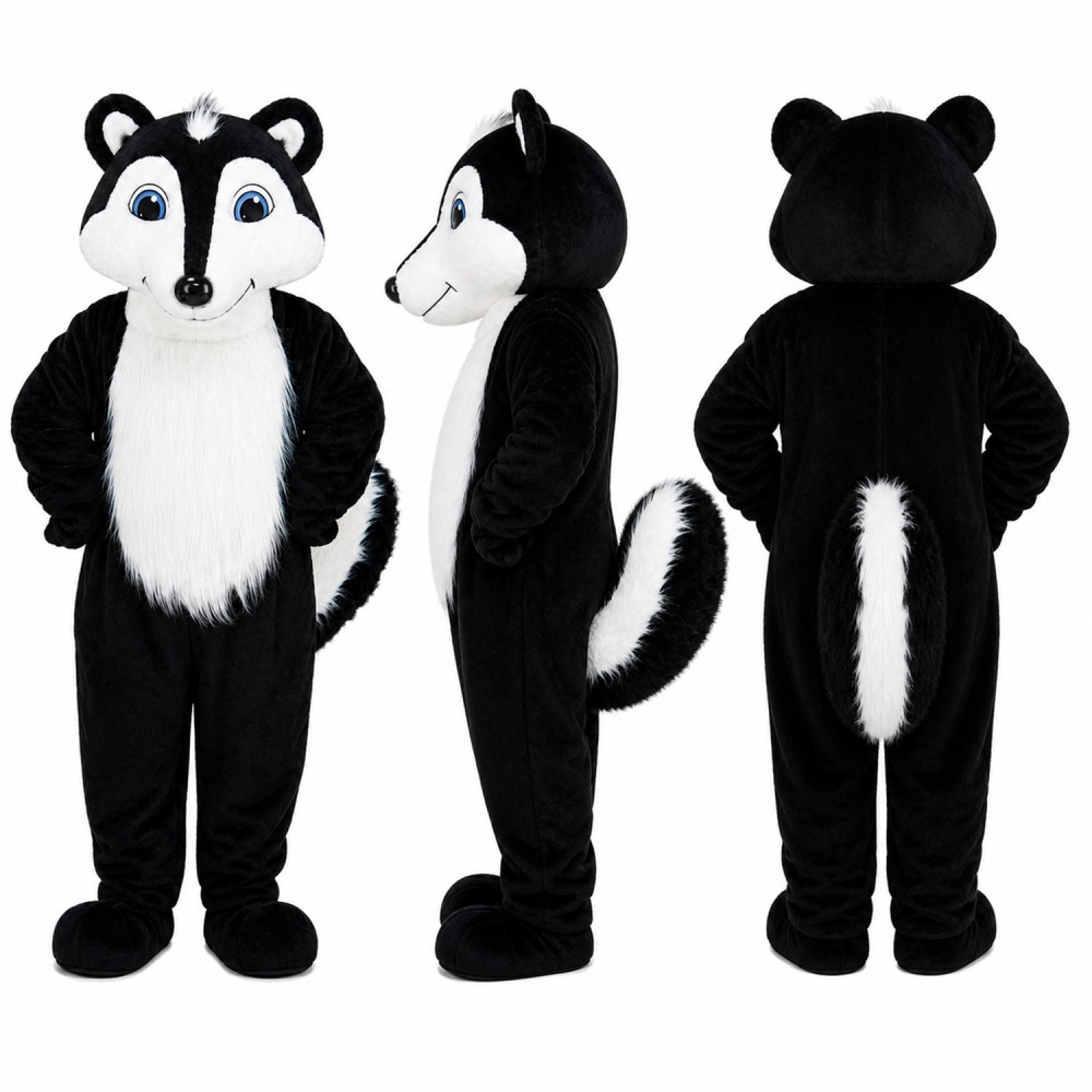 Badger Mascot Costume in Black and White Adult