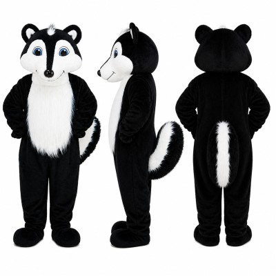 Badger Mascot Costume in Black and White Adult
