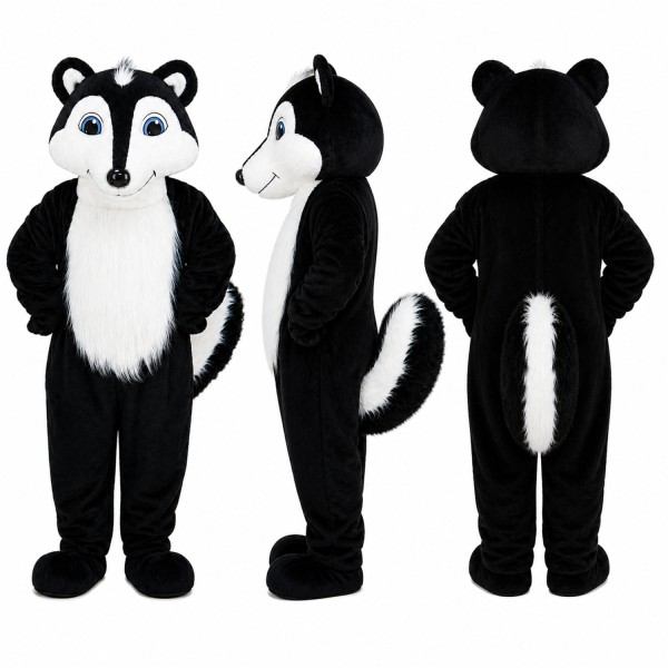 Badger Mascot Costume in Black and White Adult