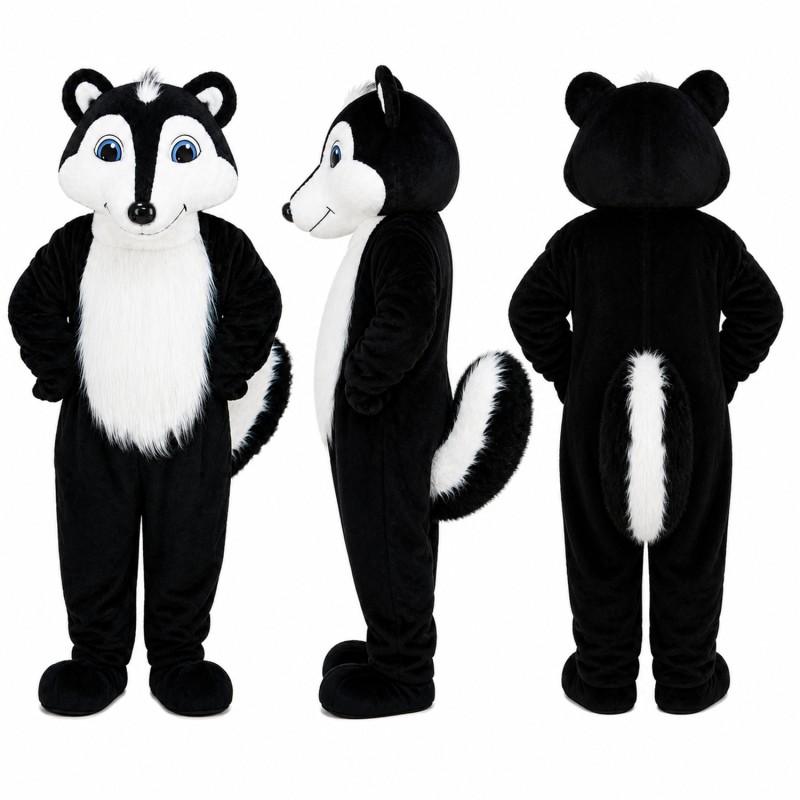 Badger Mascot Costume in Black and White Adult