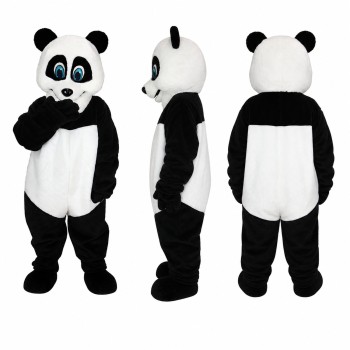 Panda Mascot Costume in Black and White Adult