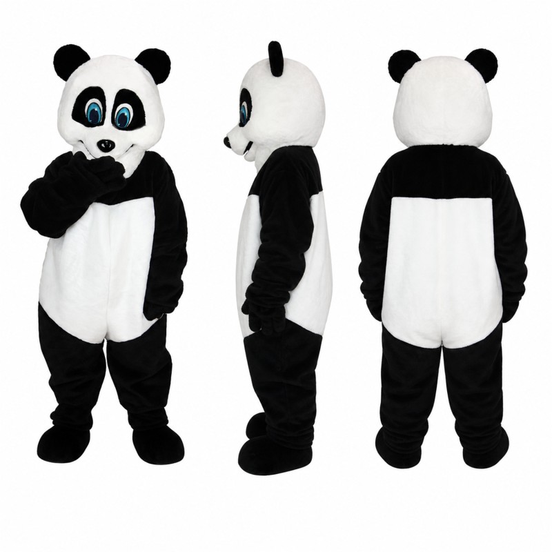 Panda Mascot Costume in Black and White Adult