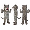 Snow Leopard Mascot Costume in Gray with Black Spots Adult