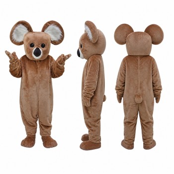 Koala Mascot Costume in Brown with Oversized Ears Adult