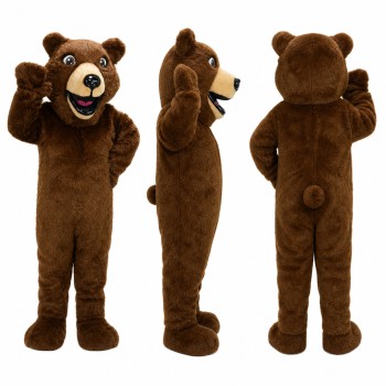 Brown Bear Mascot Costume with Tan Muzzle Adult