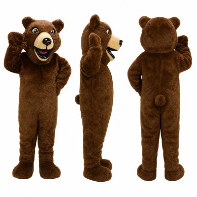 Brown Bear Mascot Costume with Tan Muzzle Adult