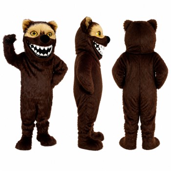 Brown Wolverine Mascot Costume for Adults