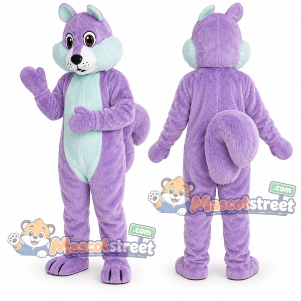 Purple Squirrel Mascot Costume