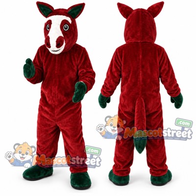 Red Horse Mascot Costume