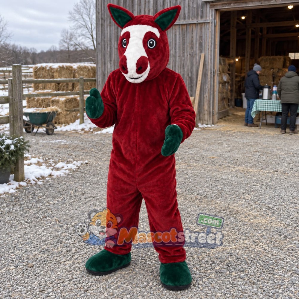 Red Horse Mascot Costume