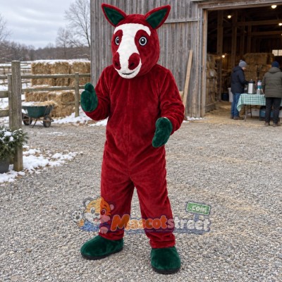 Red Horse Mascot Costume
