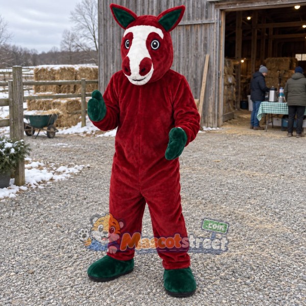 Red Horse Mascot Costume