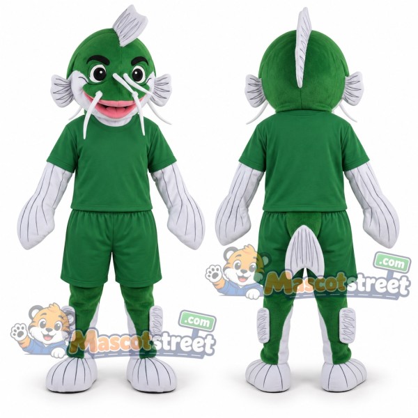 Green Fish Mascot Costume