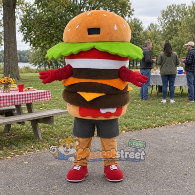 Hamburger Mascot Costume Hamburger Mascot Costume